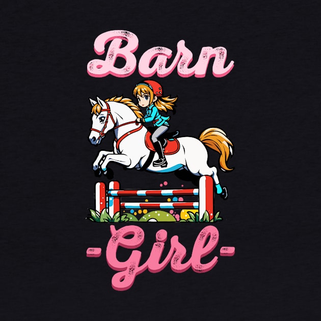 Barn Girl I Equestrian Pony Horse Fan by biNutz